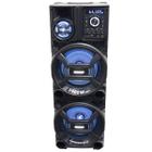 Caixa Som Amplificada Bluetooth 1400W Rms Woofer Mp3 Usb Led Tws Bivolt ACA 1402 Titan Black