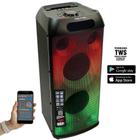 Caixa Som Amplificada Bluetooth Full Led Torre 800W Polyvox