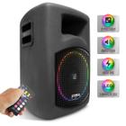 Caixa Som Ativa Led Rgb 480w RMS Shutt Xplode 12 Pol Bivolt 110v 220v Retorno Igreja Ambiente Preto