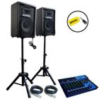 Caixa som ativa passiva datrel mesa 8" 300w rms tripé mesa