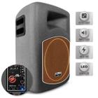 Caixa Som Ativa Shutt 480W RMS Woofer 12 Pol Xplode + Driver Titanium USB Bluetooth SD Bivolt LED