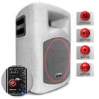 Caixa Som Ativa Shutt Retrô 480w RMS 12 Pol Bivolt Retorno Ambiente Completa Bar Igreja Comércio
