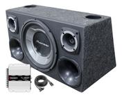 Caixa Som Automotivo Trio Sub Pioneer + Taramps Tl1500