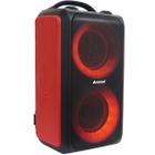 Caixa Som Bluetooth Portátil Amplificada 600W Rms Bateria Potente Vermelho Amvox Aca 600 Bagvox