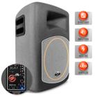 Caixa Som Shutt Ativa 480W Woofer 12 Pol Xplode + Driver Titanium USB Bluetooth SD P10 Bivolt LED