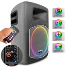 Caixa Som Shutt Ativa Bivolt 480W Bluetooth USB Subwoofer Connect 12 Pol + Driver Titanium LED