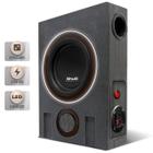 Caixa Som Slim Passiva Dutada Subwoofer 8 Polegadas 220w Led Banco Carro Batidão Grave Forte - Shutt