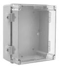 Caixa STANDARD Cinza Tampa Transparente IP66 Rohdina 250x200x130mm