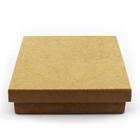 Caixa Tampa Sapato de Mdf Madeira Crua - Tamanho: 15 X 15 X 04 Cm