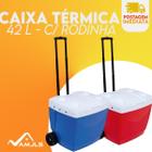 Caixa Térmica 42l Cores Com Rodinha Cooler Bebidas Mor