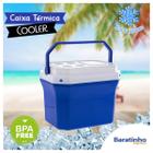 Caixa Térmica Azul Cooler 40 Litros C/ Alça Praia E Cerveja