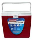 Caixa Térmica Coleman 16qt 15,1 Litros Cor Vermelha 22 Latas