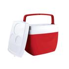 Caixa Térmica Cooler 12L Cores Vermelha com Suporte para Bebidas Mor