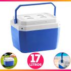 Caixa Térmica Cooler 17L Praia Piscina Camping c/ Alça Porta Copo na Tampa - Paramount