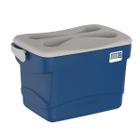 Caixa Térmica Cooler 28 Litros Com Termômetro Azul Tropical Plus Soprano