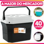 Caixa Térmica Cooler 40L Praia Piscina Camping c/ Alça Com Porta Copo na Tampa - Paramount