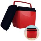 Caixa Termica Cooler com Alca Mor 26 Litros Vermelho e Preto