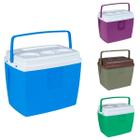 Caixa Térmica Cooler Culler Culer 19L Cores Variadas 24 Latas Para Camping Praia Piscina Pesca Tampa Encaixe Latinhas