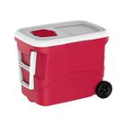 Caixa Térmica Cooler Tropical 50 Litros com Rodas Bebidas e Alimentos - Soprano