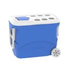Caixa Térmica Cooler Tropical Plus C/ Roda 50L Azul Soprano