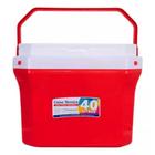 Caixa Termica Cooler Vermelho 40L Com Alça Com Porta Copo na Tampa Paramount