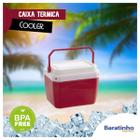 Caixa Térmica Cooler Vermelho 6 Lts C/ Alça Cerveja E Praia - Paramount