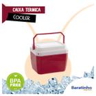 Caixa Térmica Vermelho Cooler 6 Lts C/ Alça Cerveja E Praia