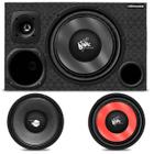 Caixa Trio Diamantada 45L + Subwoofer Shutt Beatz Ou Woofer Xplode 12 Pol + Super Tweeter + Driver