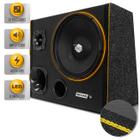 Caixa Trio Som Automotivo 12 Polegadas Shutt Xplode Neon Led 400W Driver + Corneta + Tweeter