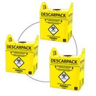 Caixas coletora perfurocortantes de 7 litros Descarpack - Kit com 3