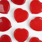 Caixinha Acrílica 7cm Coração Vermelho Para Lembrancinhas Com 100 Unidades