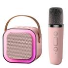 Caixinha Bluetooth Karaokê Infantil Microfone LED Portátil - KARAOKE