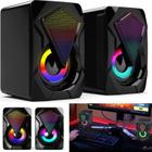 Caixinha de Som Para Computador Pc Notebook Usb Projetor Tv Potente Multimídia Celular Alto Falante Auxiliar Gamer Led