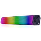 Caixinha Som Gamer Led RGB Soundbar Notebook Monitor P2 Usb - Knup