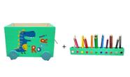 Caixote Baú Toy Box Organizador Brinquedos + Porta-Lápis Cor