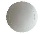 Cake Board Redondo de Papel Metalizado / Furta-cor Silver Chef - Silver Plastic