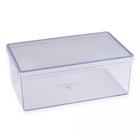 Cake Box Retangular Acrílico Cristal Tampa 1,5l Sobremesa