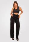 Calça Alcance Wide Leg Cross Preta