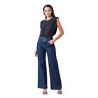 Calça Boot Cut Disparate Feminina Jeans Lisa Casual Conforto