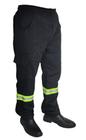 Calça Brim Trabalho Uniforme Profissional com Faixa REFLETIVA Cor PRETO