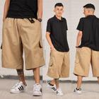 Calça Cargo Sarja, Moda Unissex, Skate E Casual 4 Bolsos COR CAQUI