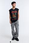 Calça Cargo Skateboard Cinza Masculina Sarja Streetwear