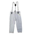 Calça com Suspensório Branco Tam.G (5-7 Anos)