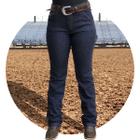 Calça country feminina jeans carpinteira cowboy os boiadeiro