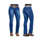 Calça Country Feminina Jeans Minuty Carpinteira Azul Escura Ref.95582