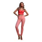 Calça Cropped Skinny Dubai Ostentosa Sofisticação e Glamour em Cada Detalhe