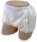 Calça cueca Plástica ABERTA luxo com botão Adulto tamanho m original incontinencia nacional