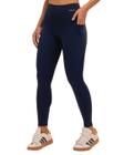 Calça de Academia Feminina Legging Azul Marinho com Bolso Premium Fitness Emana Use True