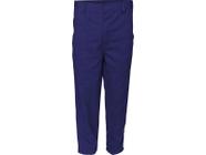 Calça de Brim Botão Para Trabalho Pesado Uniforme Pedreiro Mecânico Obra Azul Marinho