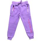 Calça De Moletom Infantil Menina Com Zíper no Bolso Premium